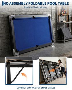 Foldable Compact 6ft Pool Table