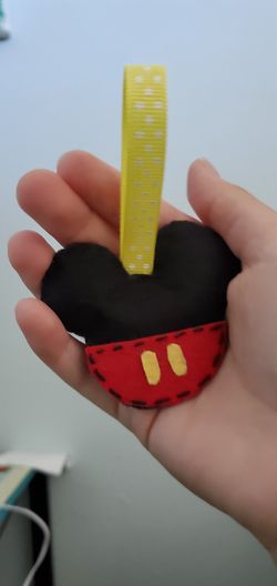 Handmade felt mickey mouse keychain