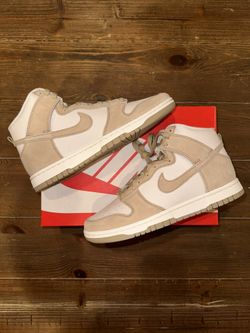 Nike Dunk high Tan Suede White
