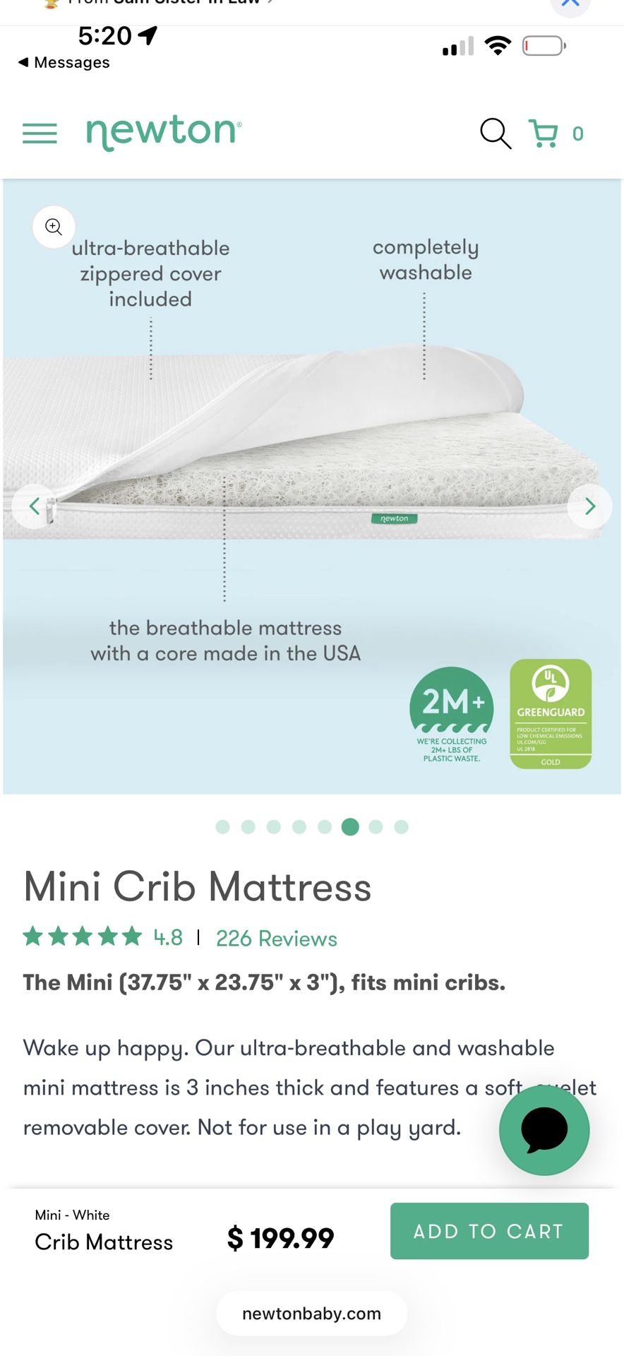 Newton Mini Crib Matress