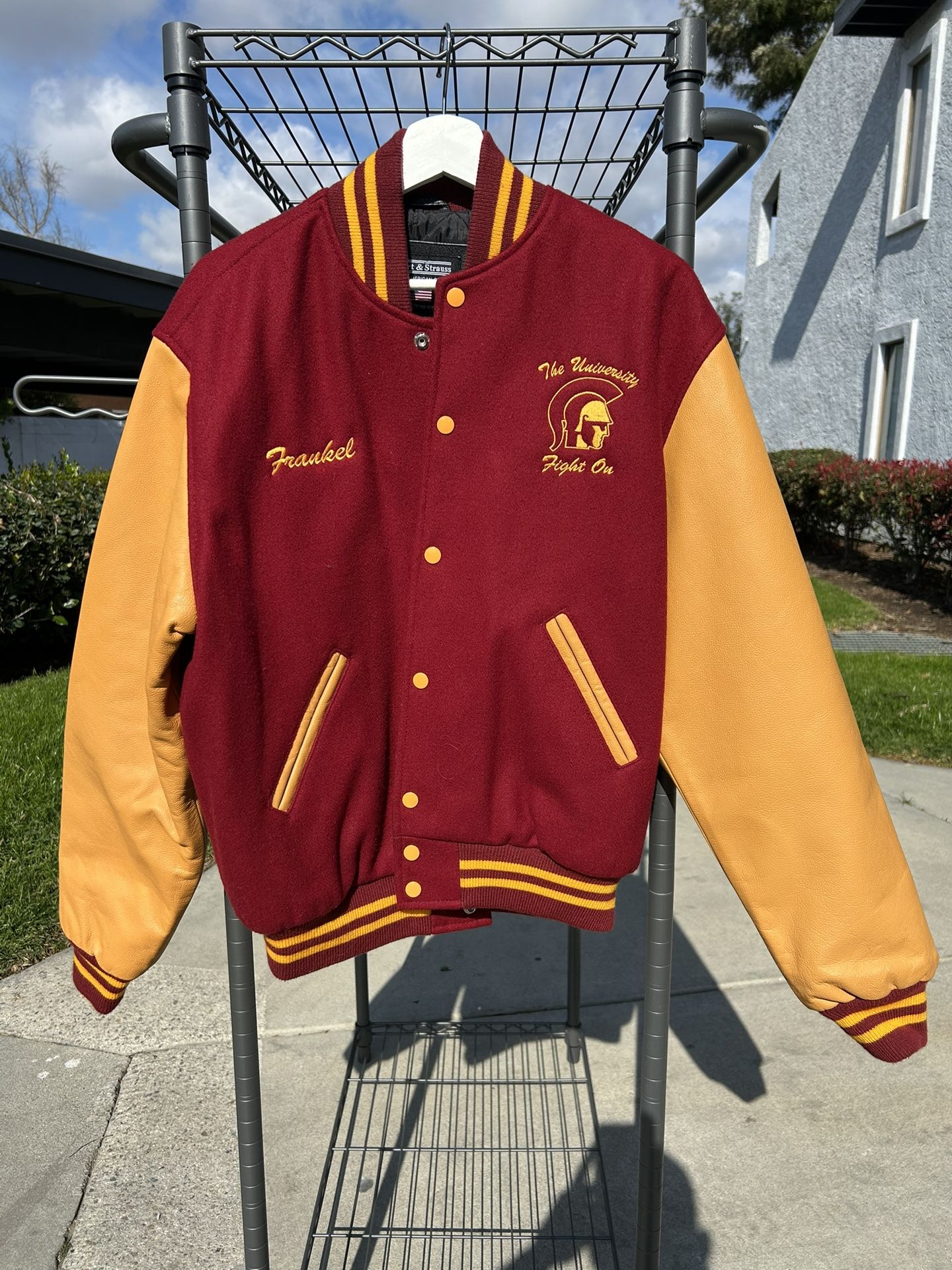Stewart & Strauss USC Varsity Letterman Jacket Size M