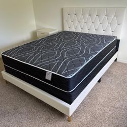 Brand New Queen Bed Frame with Mattress / Cama Queen con Colchon Nueva a Estrenar … Fast 🚚