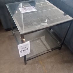 Glass End Table 