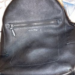 Leather Ferragamo book bag