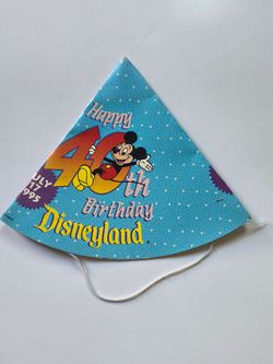 Disneyland Party Hat from 1995, + a Newspaper Page