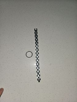Bracelet and ring stainless steel