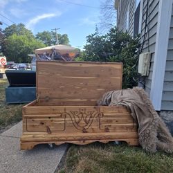 Refurbished Lane Hope Chest Solid Oak