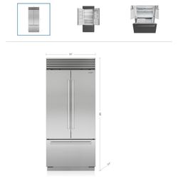 New 2026 Sub-zero 36” Built-In French Door Refrigerator/Freezer (Classic Series, Stainless, Tubular Handle) Brand: Sub-Zero Model: CL3650UFD/S/T
