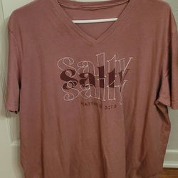 Dusty Rose "Salty" Scriptured Tshirt Size 2X