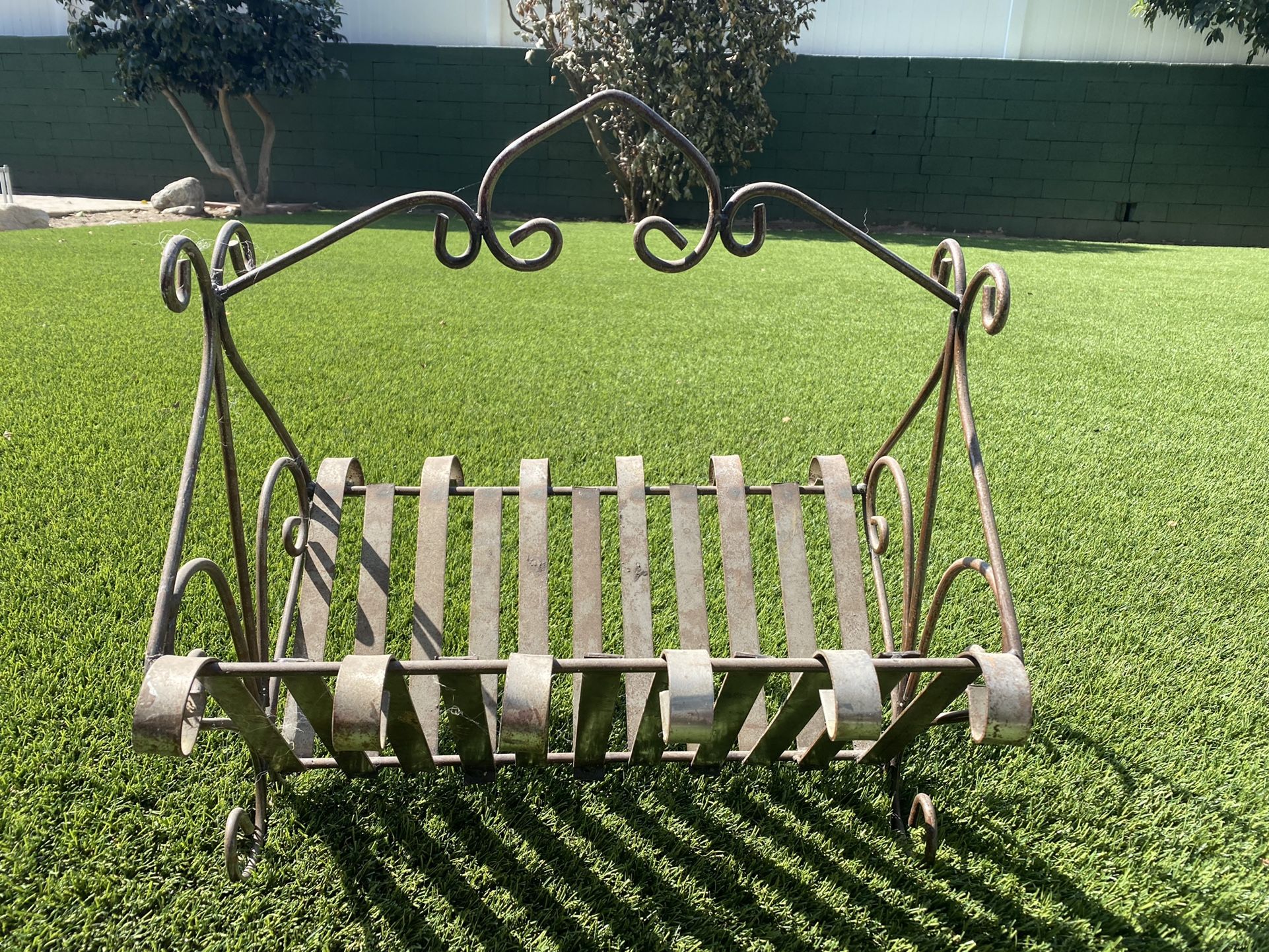 Wrought Iron Magazine Rack