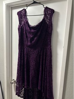 Purple high low dress size 2x