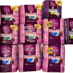Poise Pads And Liner Bundle 10 Pack