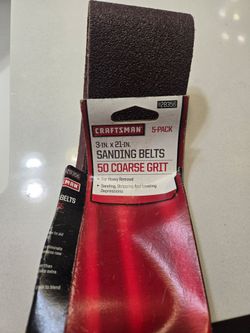 Craftsman 3x21 Sanding Belts 50 Grit 5-Pack