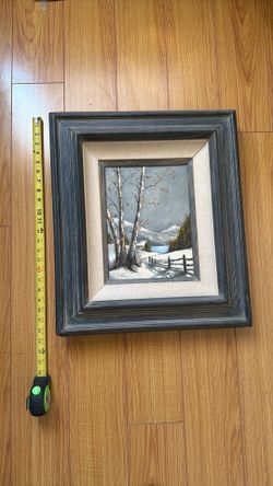 Original oil painting on canvas board or panel, not a print.