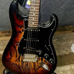 2018 Fender Limited Edition  Sandblasted Stratocaster  Electric Guitar In A 3 Tone Sunburst Finish