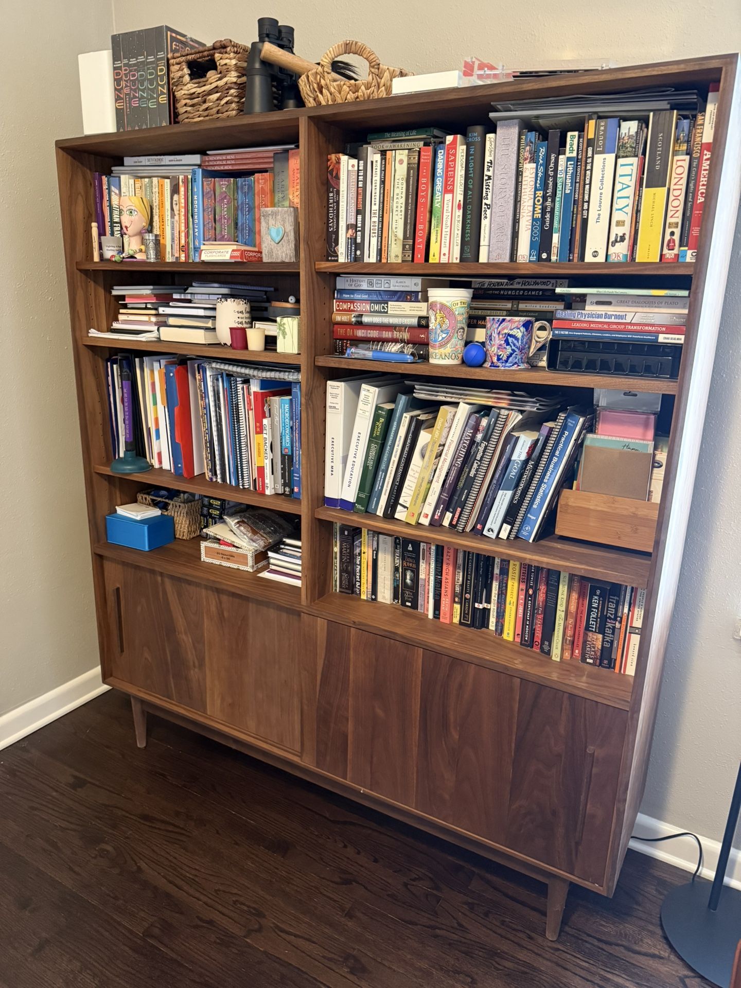 Room and Board Walnut Bookcase