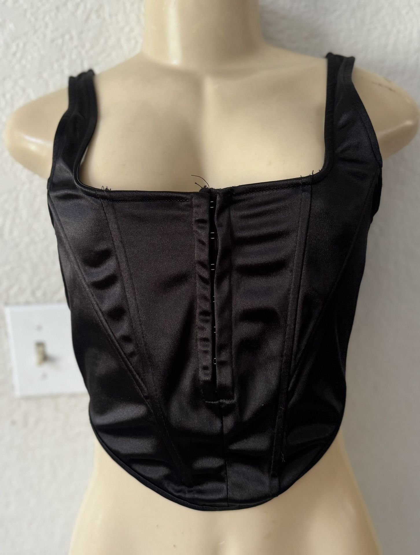 Corset Clip On Sexy Black Top Night Out