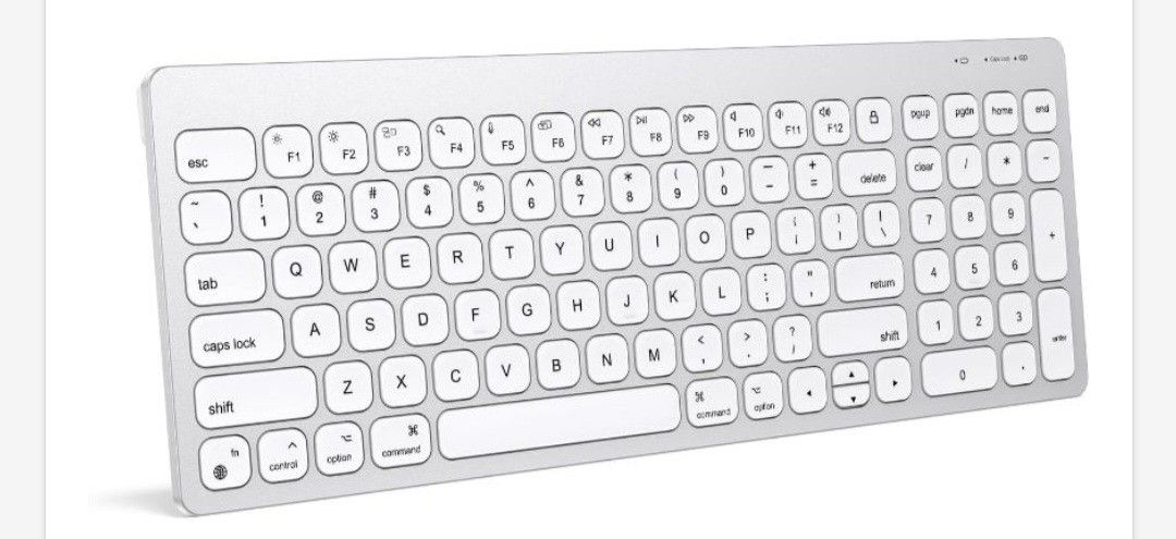 OMOTON Bluetooth Keyboard for Mac, Wireless Keyboard with Numeric Keypad for MacBook Pro/Air, iMac, iMac Pro, Mac Mini, Mac Pro Laptop, Silver White