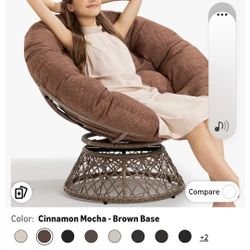 Papasan Swivel Chair 
