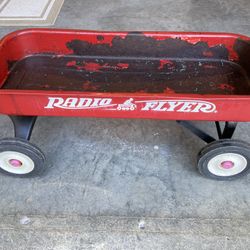 Vintage Radio Flyer Classic Red Wagon Full Size 36 In