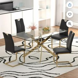 Glass Kitchen Table With 8 Chairs