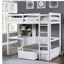 Furniture Mega Sale! Karol Collection Twin Workstation Loft Bed - available in 2 colors Now 1129.00 Free 🚚 Delivery 