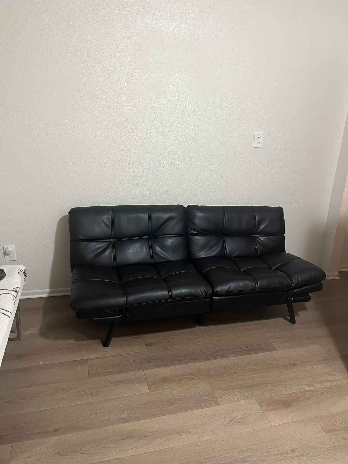 Black Leather Futon