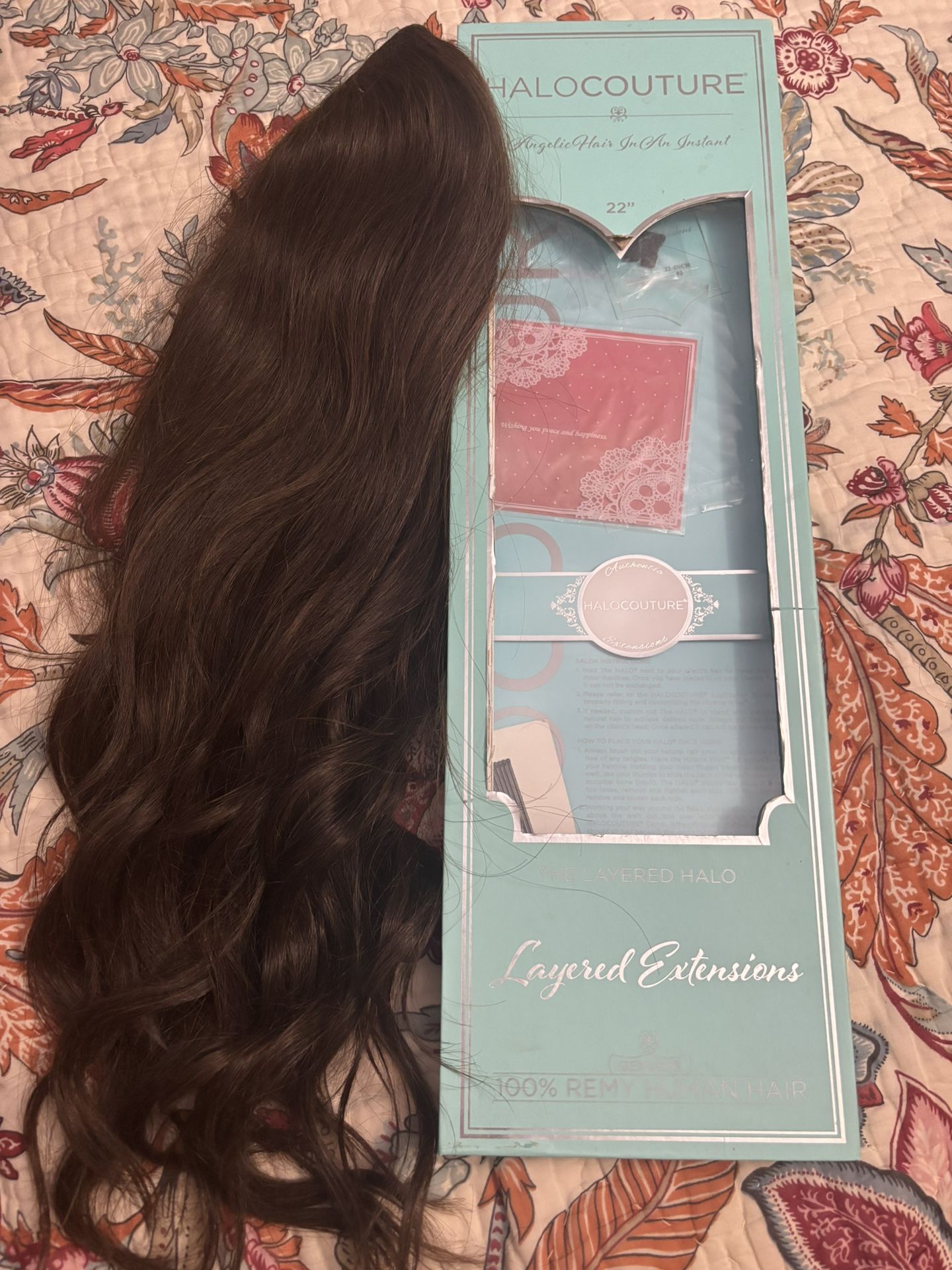 Halo Brown hair human hair 