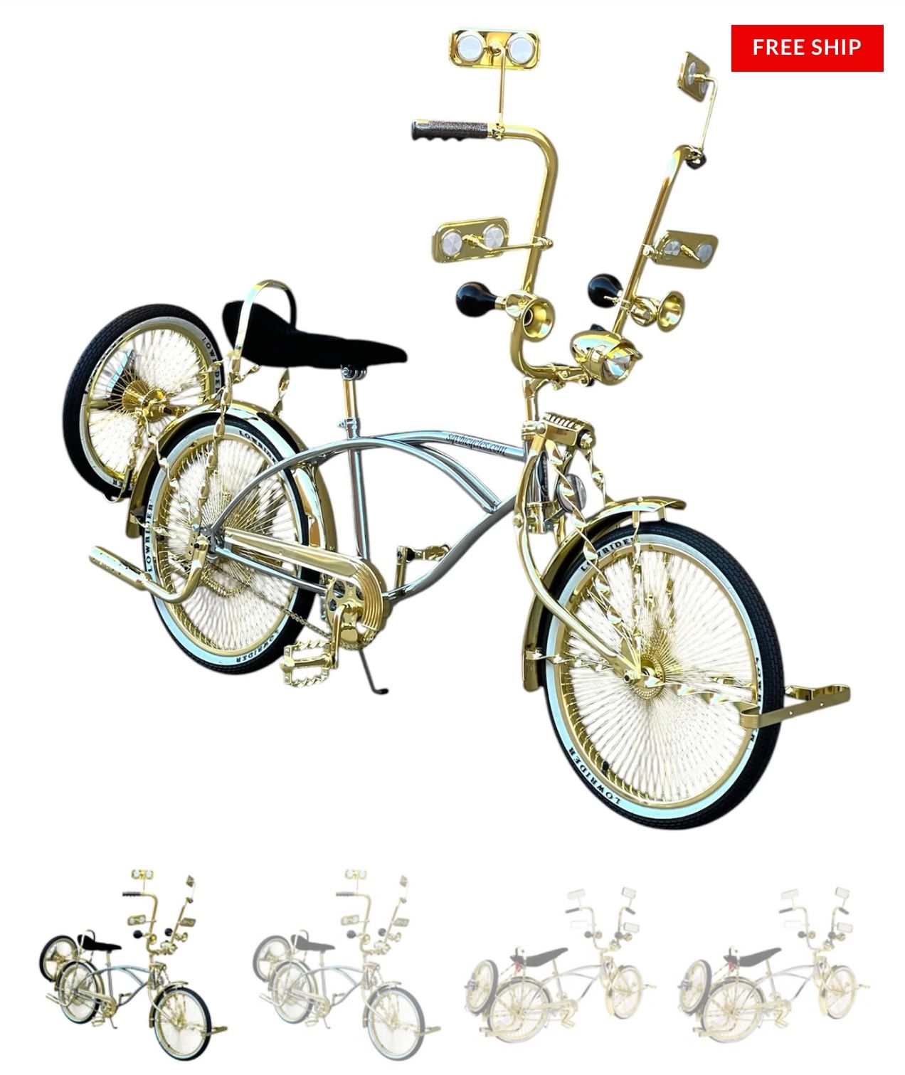 New!!!!20" Lowrider Collection Bicycle Complete Bike Gold/Chrome