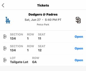 Dodgers tickets