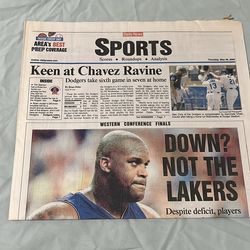 Shaquille O’Neal newspaper 2002
