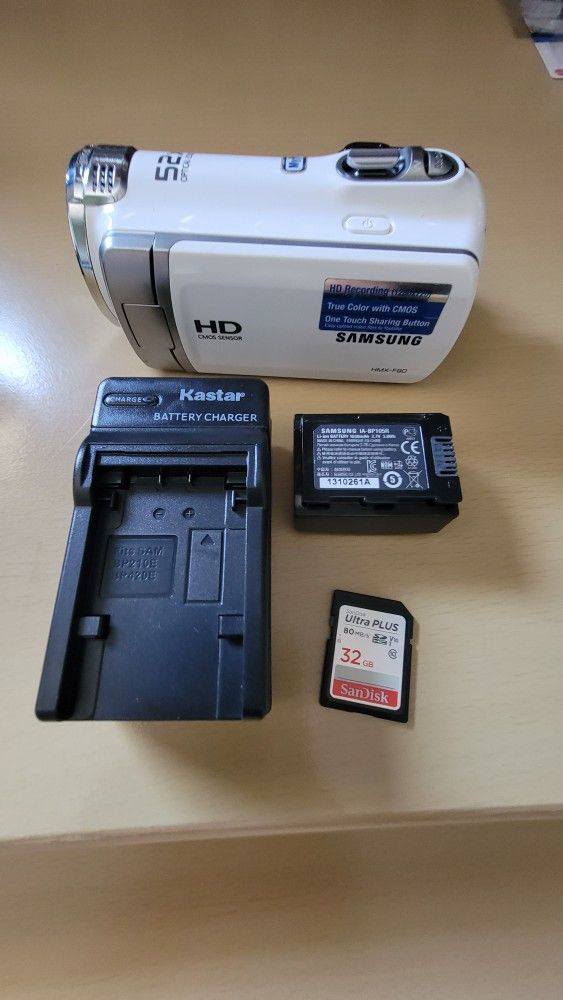 SAMSUNG HMX-F90 CAMCORDER SD CARD HD DIGITAL HIGH DEFINITION VIDEO CAMERA