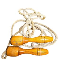 Rare Vintage Muhammed Ali "Rope-a-Dope" Wood Handle Jump Rope