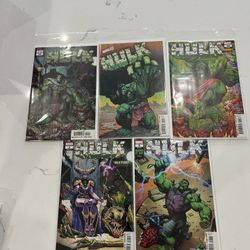 The Hulk Comic Book lot of 5 books: LGY 775,776,777,778,779 Marvel 2022, Cates, Ottley, VF
