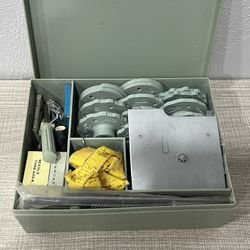 VINTAGE Sears Kenmore Sewing Machine Accessory Kit Cams Buttonholer Case & Extras