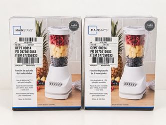 2 New Mainstays White 6-Speed Blenders — $15 Each