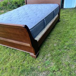 Basset Queen Bed Frame And Mattress 