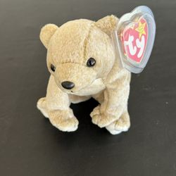 TY Beanie Baby Bear Named Almond 