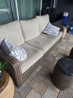 Free wicker outdoor sofa