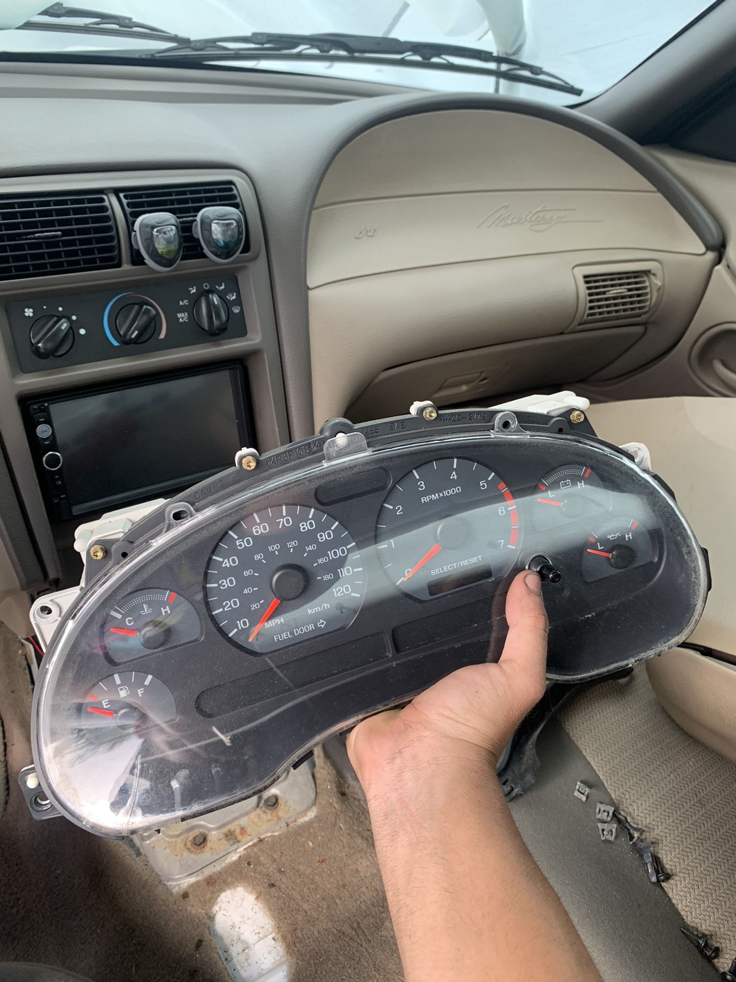99-04 Mustang gauge cluster panel