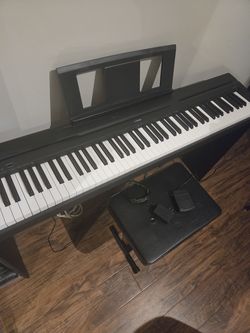 Yamaha P71 88-Key Weighted Digital Piano Bundle ($630 Value)