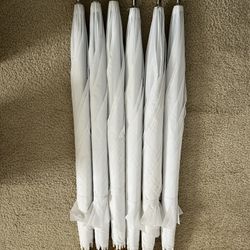 White Wedding Umbrellas