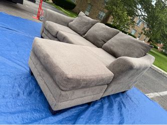Large BROWN reversible chaise SECTIONAL