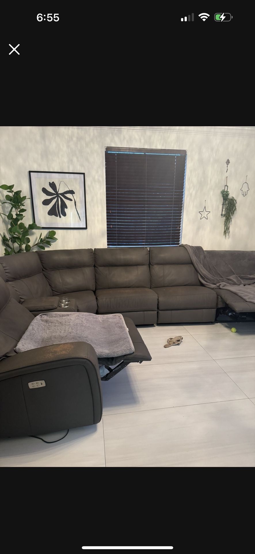 Sectional Sofa With Two Recliners