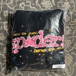 Sp5der Black And Pink hoodie V2
