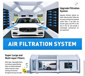 Inflatable Car Paint Spray Booth with Air Filtration