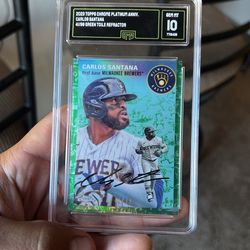 2023 Topps Chrome Platinum Anniversary Carlos Santana Number 41 Out Of 99 Gma Gem MT 10 