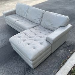 Sectional Couch/Sofa - Leather - Gray - Delivery Available 🚛