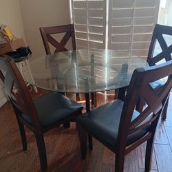 Glass Top Table and Chairs 