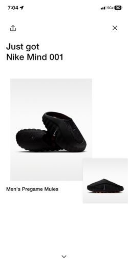 NIKE MIND 001 TRIPLE BLACK SLIDES